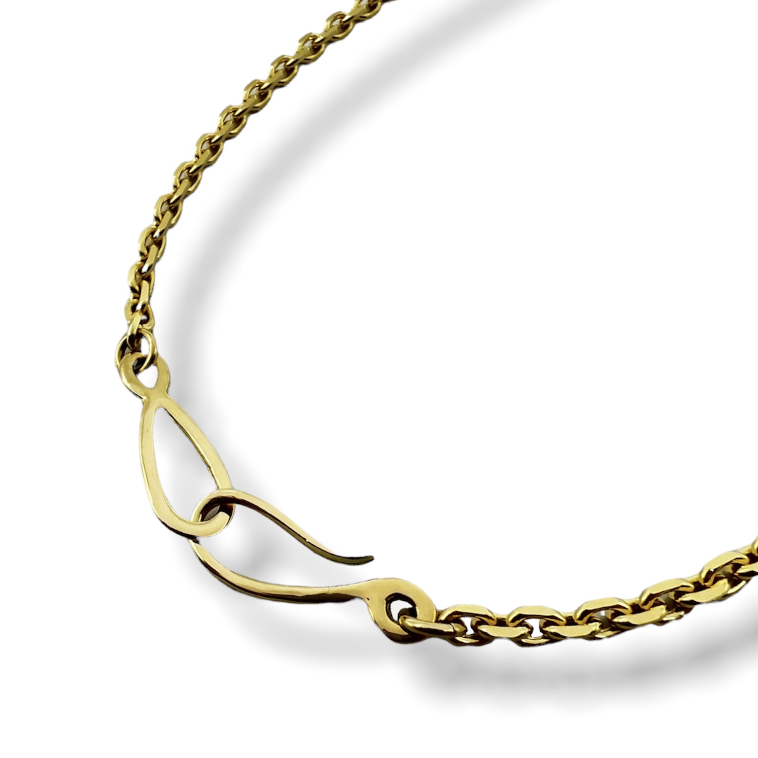 [新品] K18オリジナルフック付チェーン(太角タイプ）