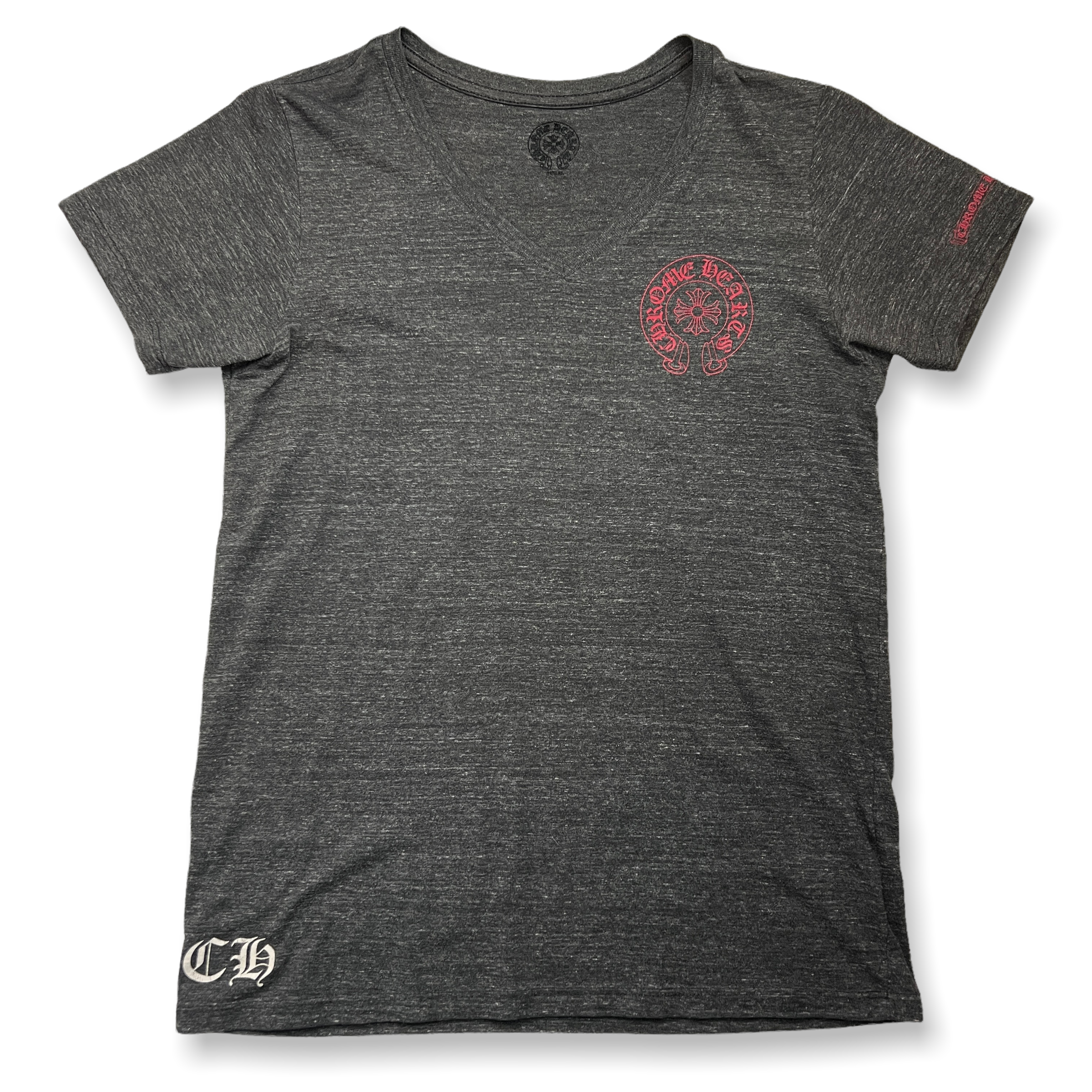 クロムハーツ Vネックホースロゴ プリント Tシャツ XL